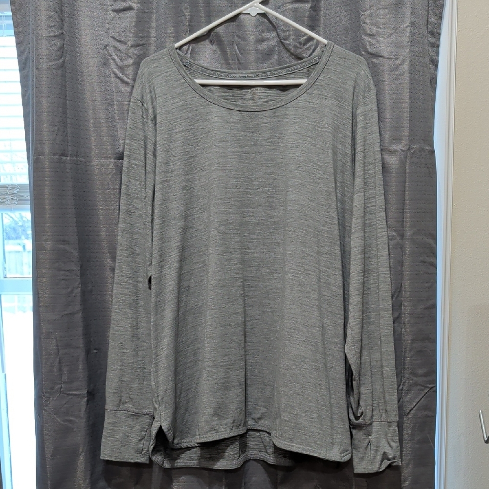 Jones New York Charcoal Long Sleeve Tee